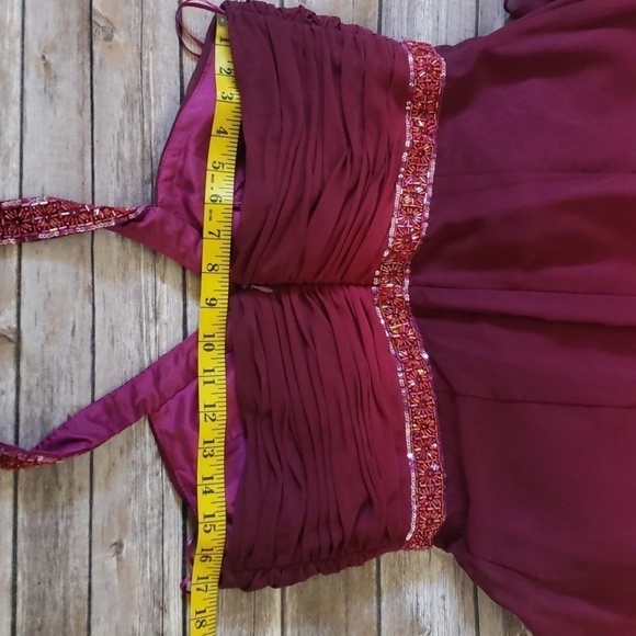 JS Boutique beaded ombre halter neck gown - Picture 7 of 8